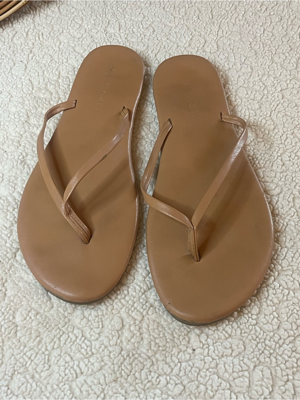 Cynthia Rowley Tan Thong Sandals